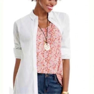 Cabi Pink Floral Sleeveless Blouse Size Medium